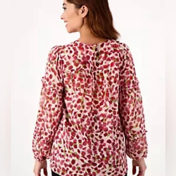 Belle by Kim Gravel Women's Pink Patterned Top - Picture 2 of 10